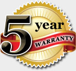 5 Year Warranty logo